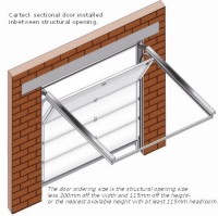Carteck sectional door installed inbetween garage opening